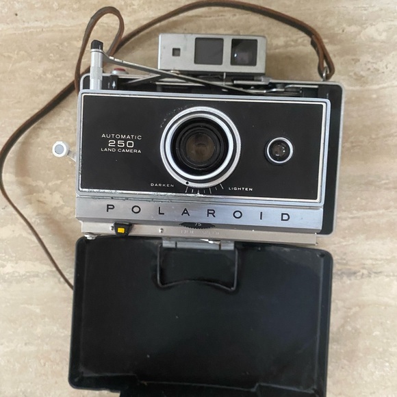 Polaroid Vintage Land Camera Black and Silver Film Photography